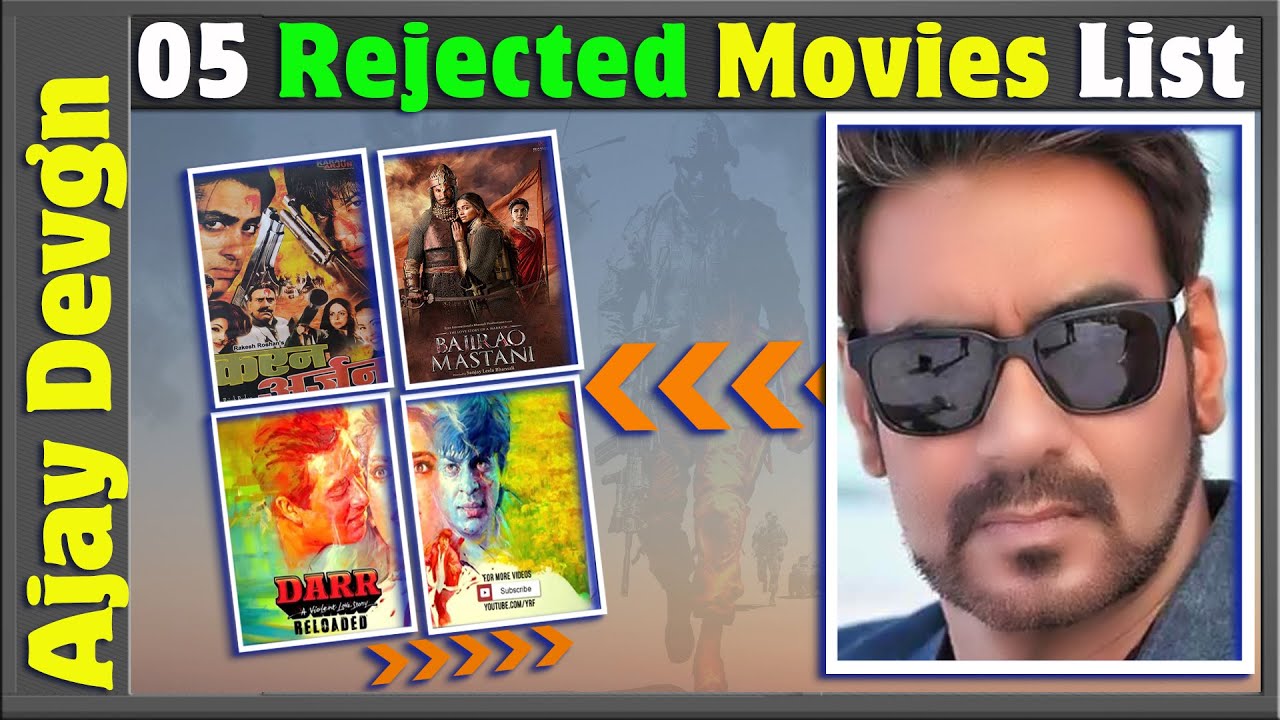 Ajay Devgn 05 Rejected Movies List | Ajay Devgn's Refused and Slipped Projects | Bollywood Films.