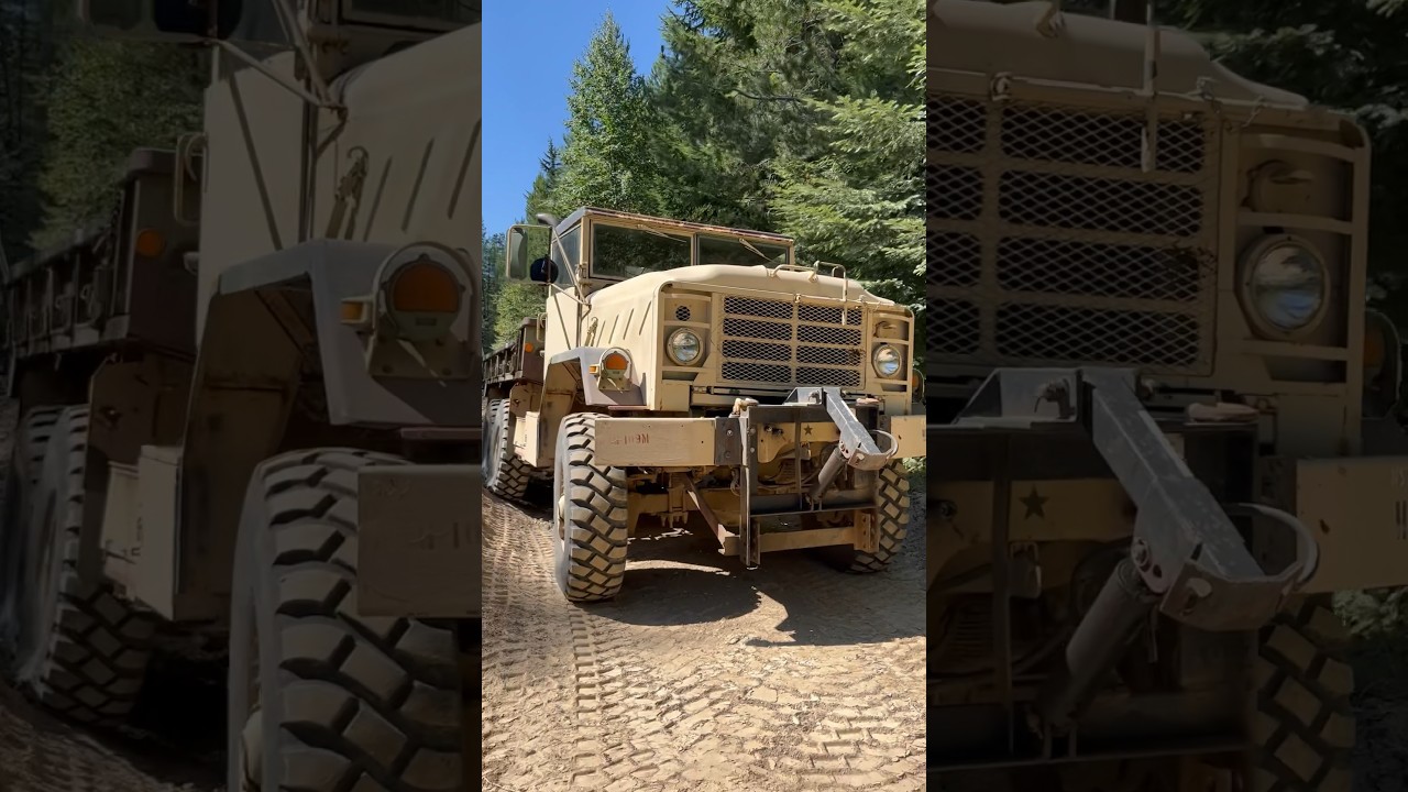 It&rsquo;s not going to load itself! #militarytruck #5ton #armytruck #skidsteer #idaho #offgrid #concrete