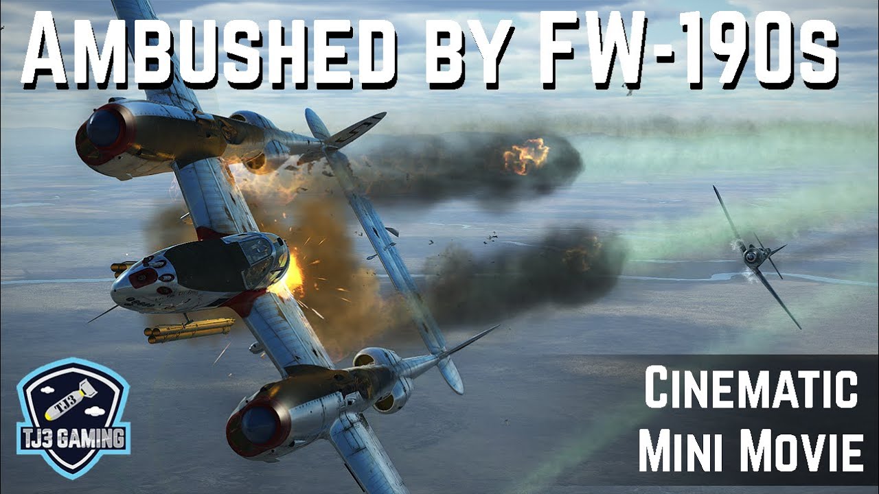 P-38 Lightning Fighters Ambushed by German FW-190s! Cinematic Historic Mini-Movie - IL2 Sturmovik