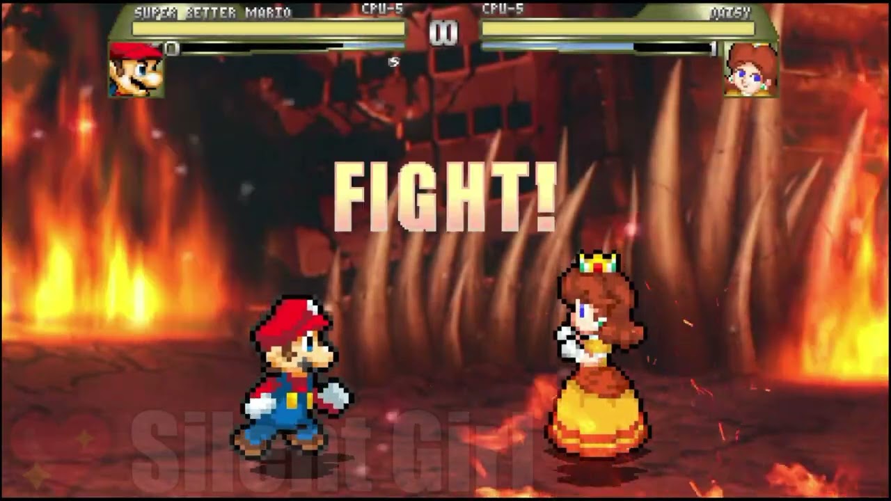 Super Better Mario VS Daisy  - Mugen Battle