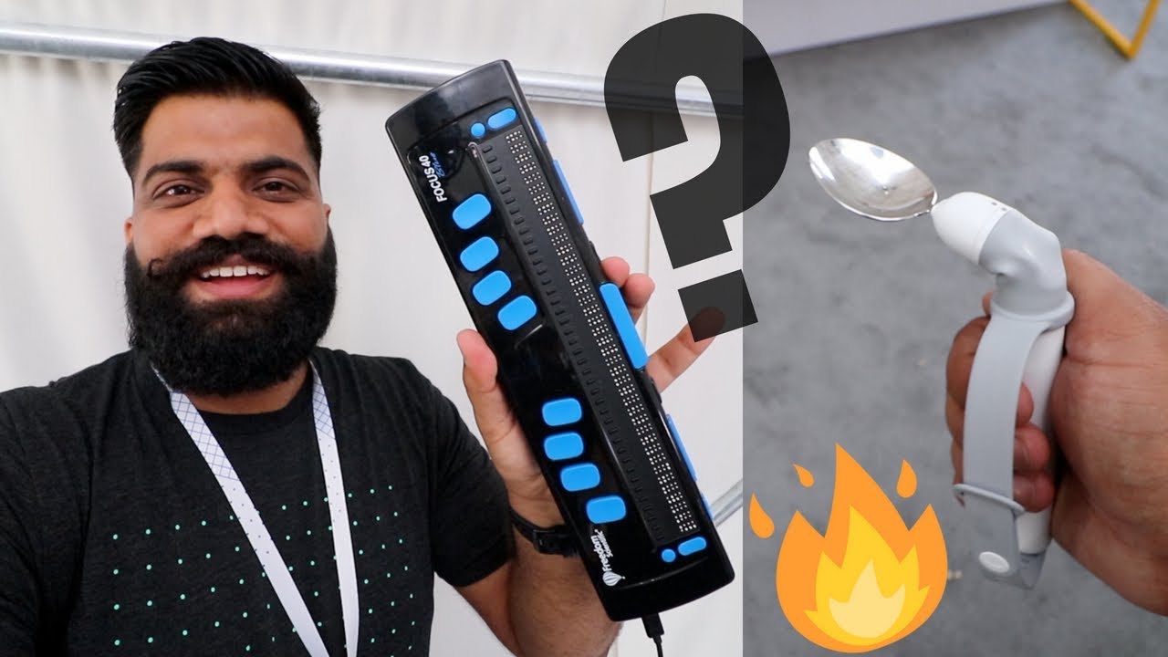 Flexible Spoon and Braille Keyboard - Google I/O 2018