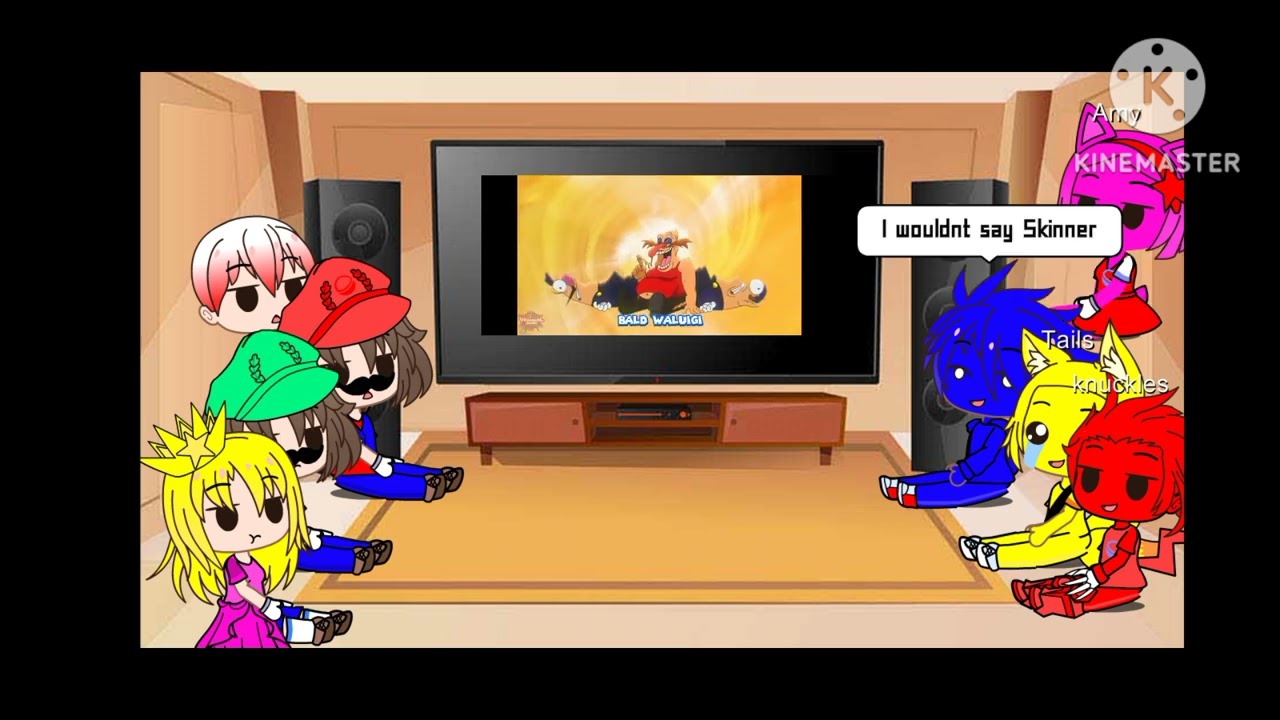 Mario and sonic characters react to Bowser vs eggman puppet beatbox battle ( @verbalase