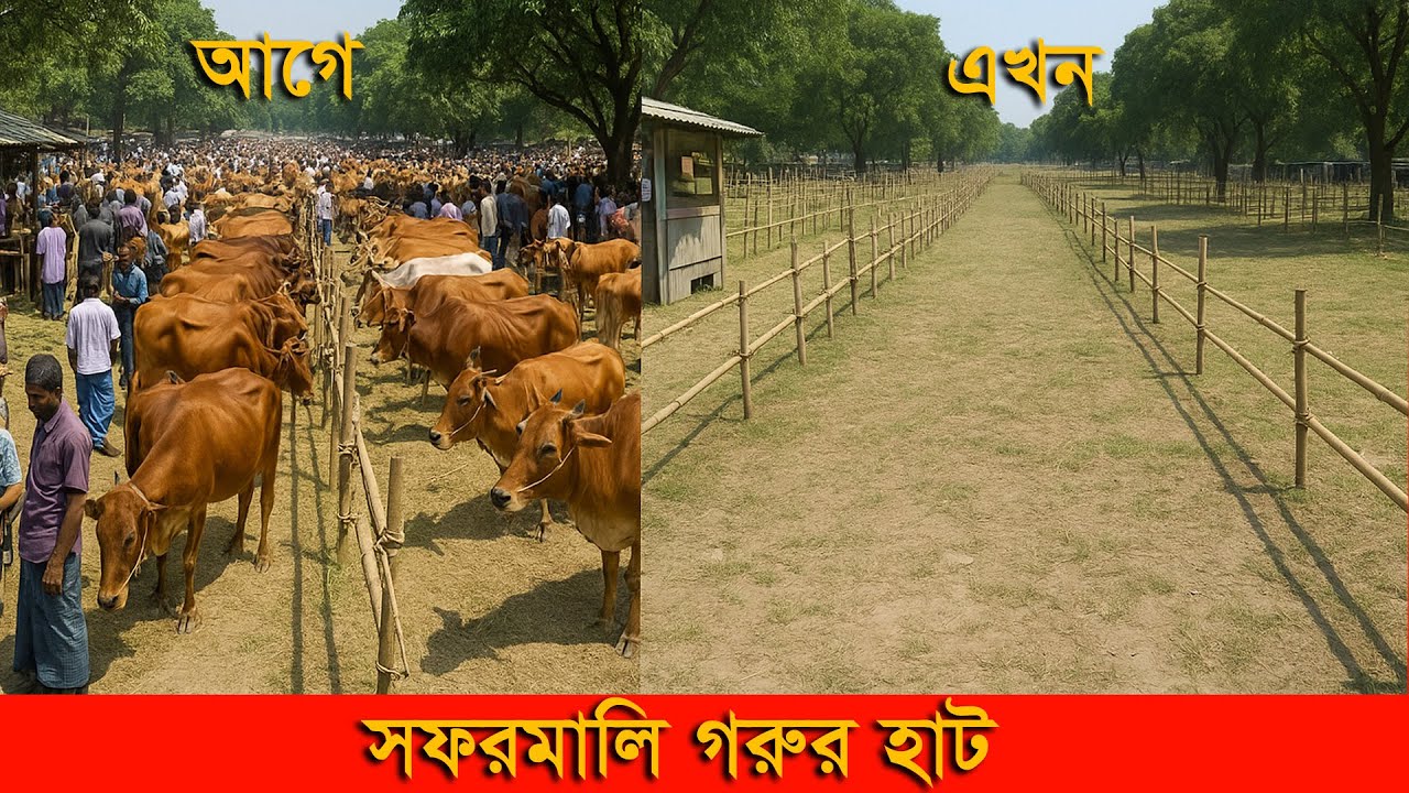 ৩৫ বছরের ঐতিহ্যবাহী সফরমালি গরুর হাট বন্ধ! হাজারো মানুষের চোখে অপেক্ষার প্রহর 😢 গরু ছাগলের হাটবাজার