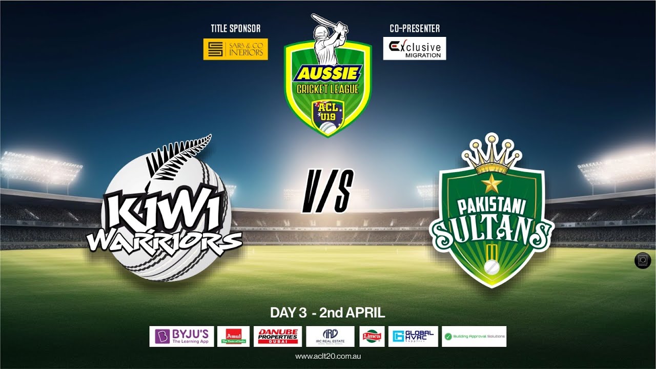 ACL-Aussie Cricket League U-19 2024 || Pakistan Sultans vs Kiwi Warriors