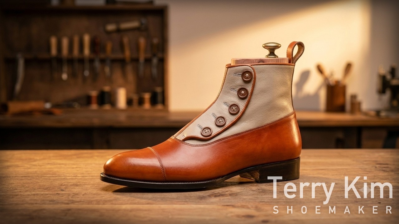Making Classic Button Boots with Lambskin & Cowhide Leather | Handmade Process