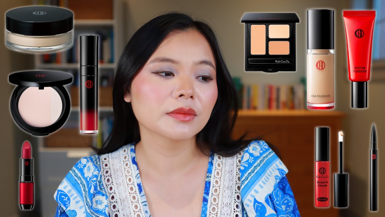 Full Face of KOH GEN DO Makeup | Comparing the Aqua & Moisture Foundations