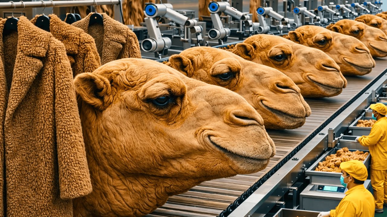 Inside the Camel Slaughter Factory — From Camel Skin to Luxury Products (Full Process)