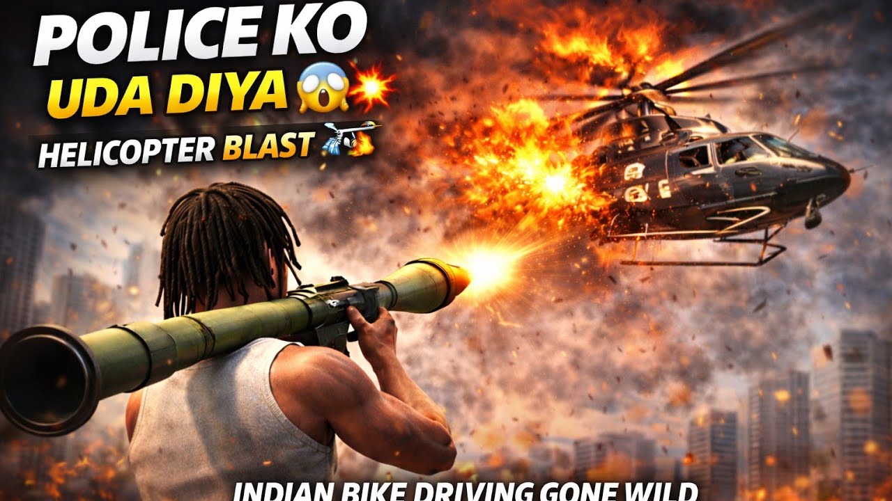 Indian Bike Driving Gone Wild 🇮🇳 | Franklin Crime + Police Chase + RPG Attack 🔫 