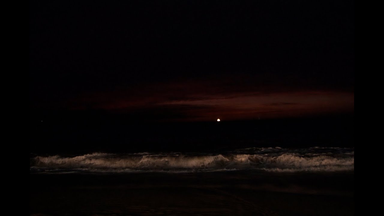 Olas del mar en la noche para dormir profundamente | 8 horas