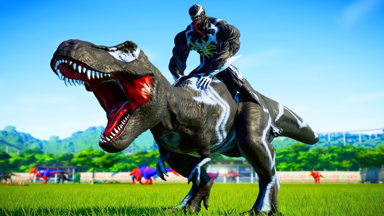 Super Hero Dinosaurs Pack vs Color Pack Dinosaurs Battle in Jurassic World Evolution