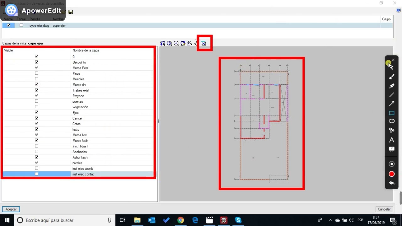 CYPECAD-Importación y orden de planos DWG y/o DXF