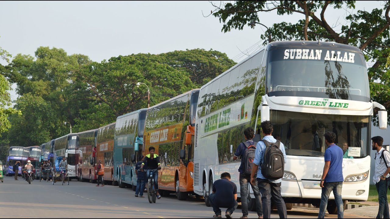 Green Line Double Decker Man Multi-Axle Bus Live in BD part-3