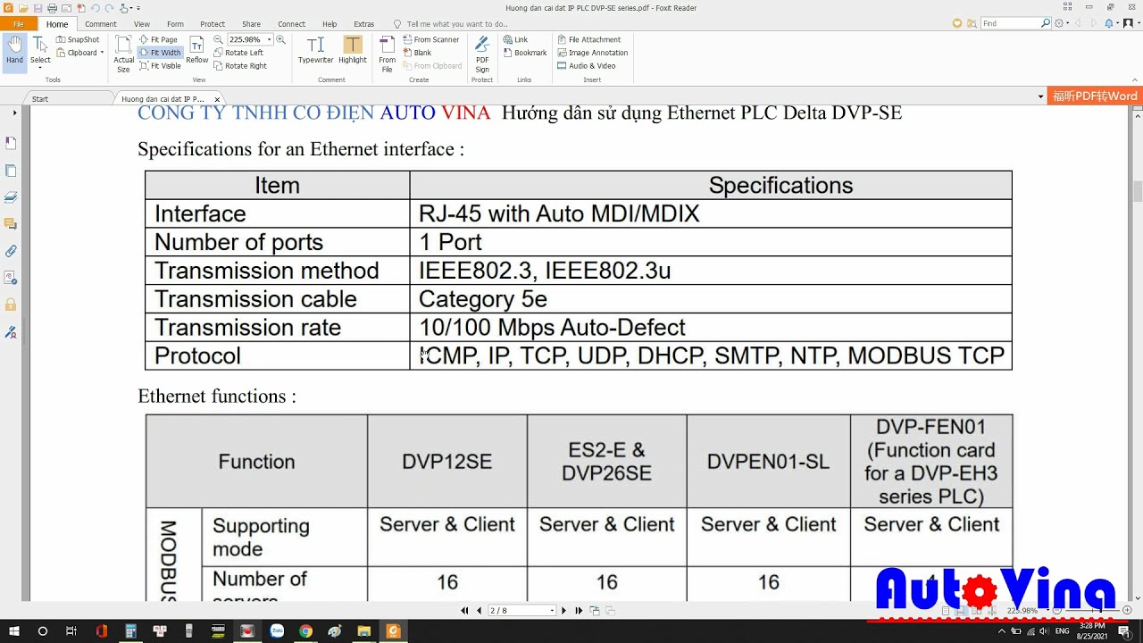 Setting Ethernet IP Address PLC Delta DVP-SE Series
