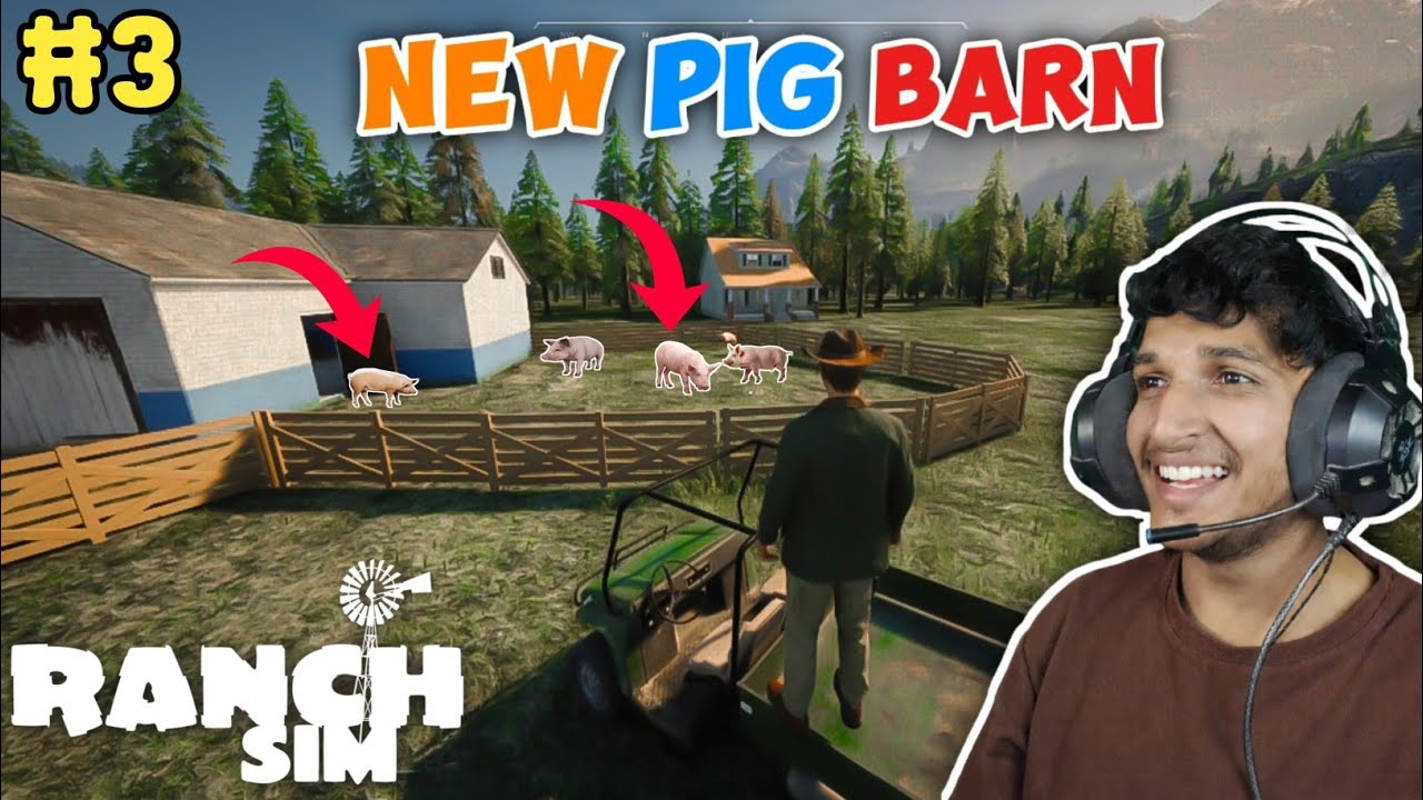 NEW PIG BARN IN RANCH SIMULATOR। HINDI GAMEPLAY । RONII GAMER15। 