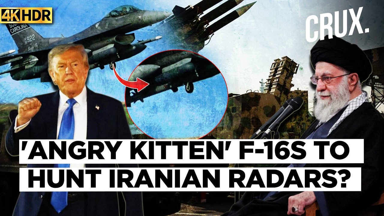 US F-16s To Hunt Iran Air Defences With Rare ‘Angry Kitten’ Pods And HARM Missiles | 4K