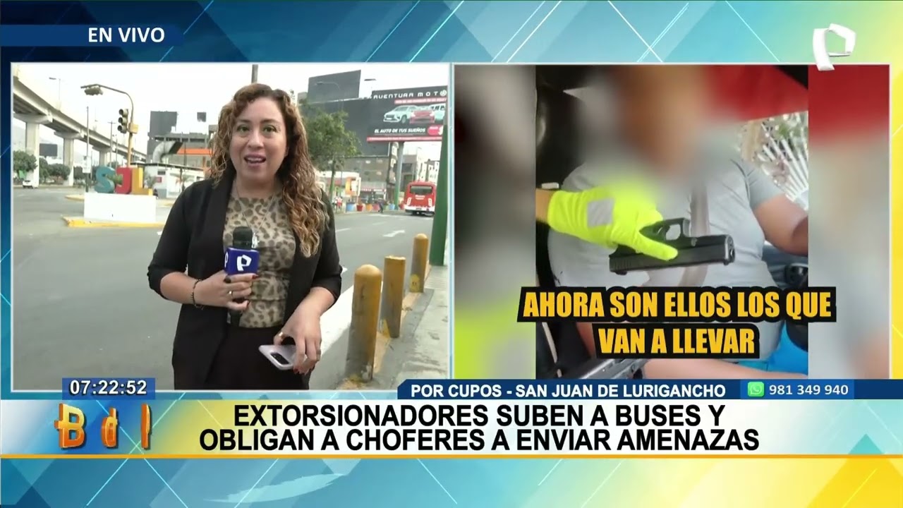 Criminalidad avanza: extorsionadores suben a buses y obligan a choferes a grabar amenazas