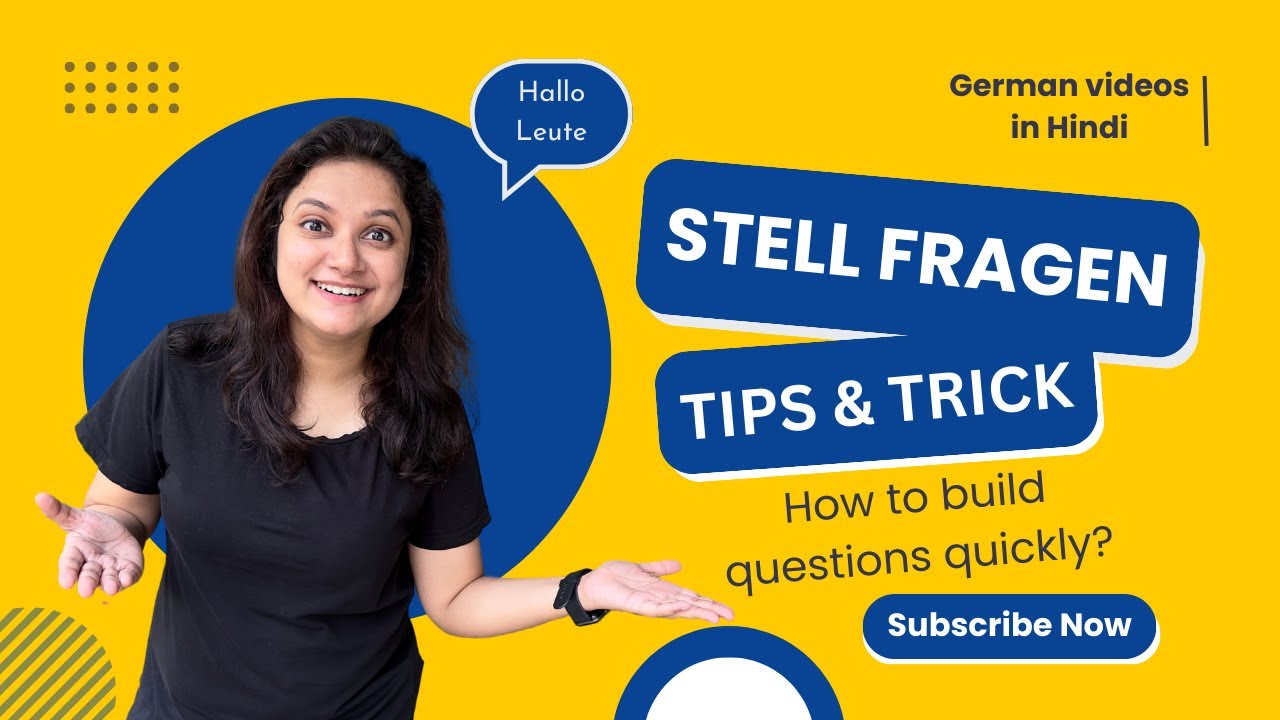 Stell Fragen - Build Questions in German | Learn German in Hindi | A1 LEVEL