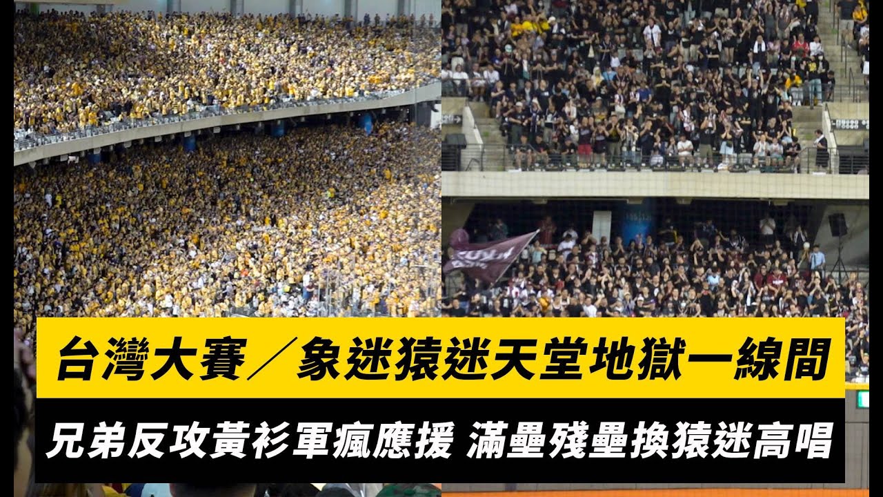 台灣大賽／象迷猿迷天堂地獄一線間！兄弟反攻黃衫軍瘋應援 滿壘殘壘換猿迷高唱｜NOWNEWS