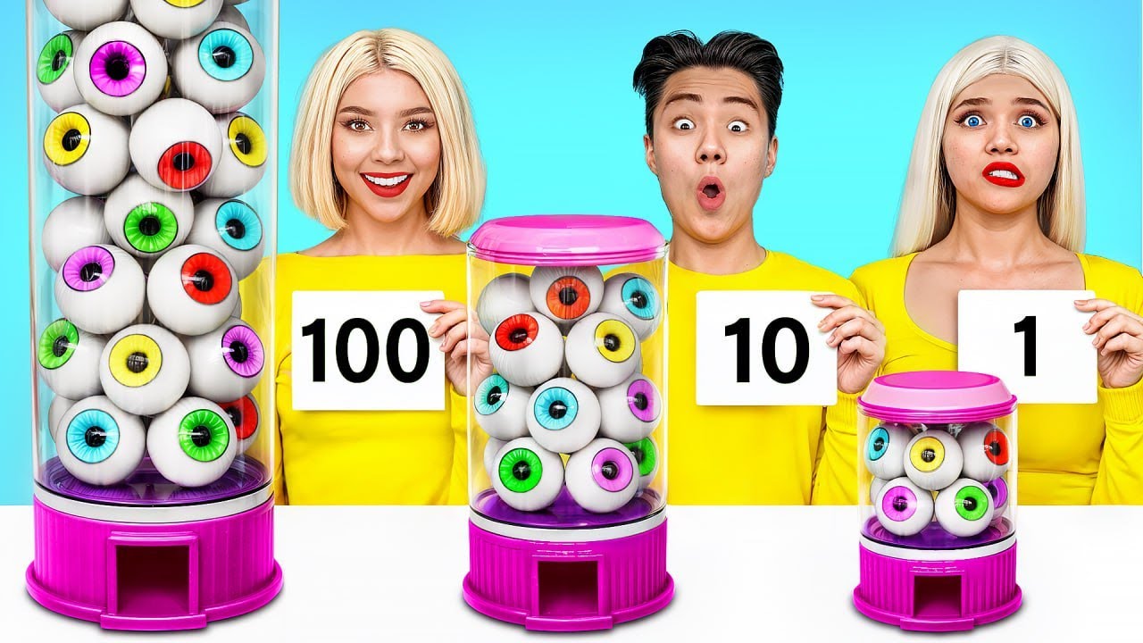 Sfida alimentare a 100 strati | Mangiare 1 VS 100 strati di cioccolato di Turbo Team