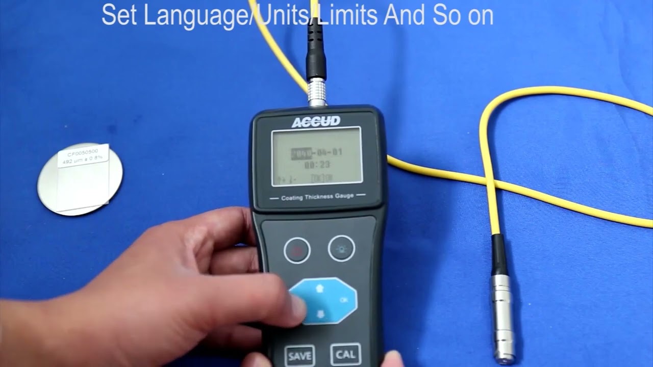 ACCUD   CF/CN1500   Settings   Coating Thickness Gauge