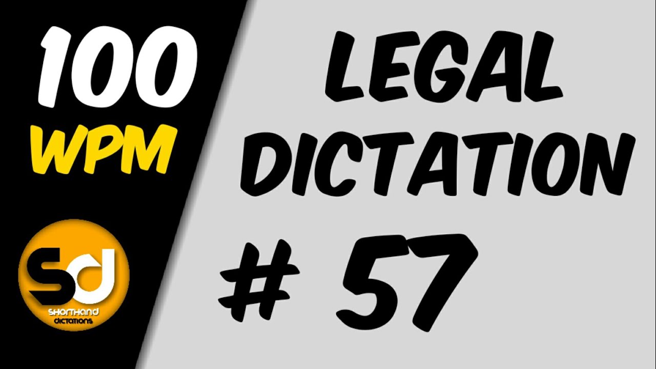 # 57 | 100 слов в минуту | Юридический диктант | Стенографические диктанты