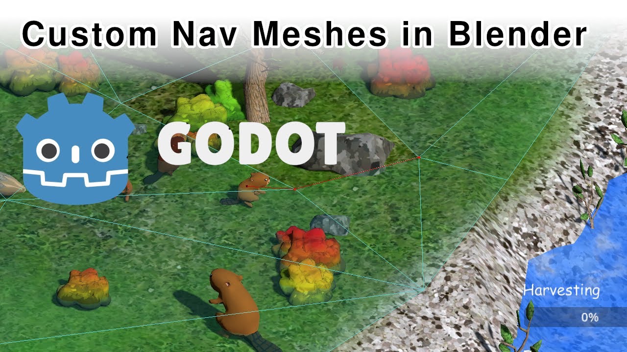 Пользовательские навигационные сетки в Godot 4.2 и Blender
