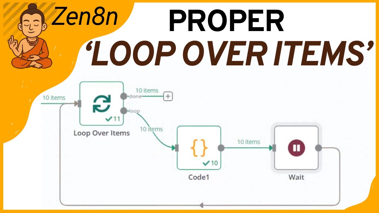 How to use the 'Loop Over Items' node in n8n