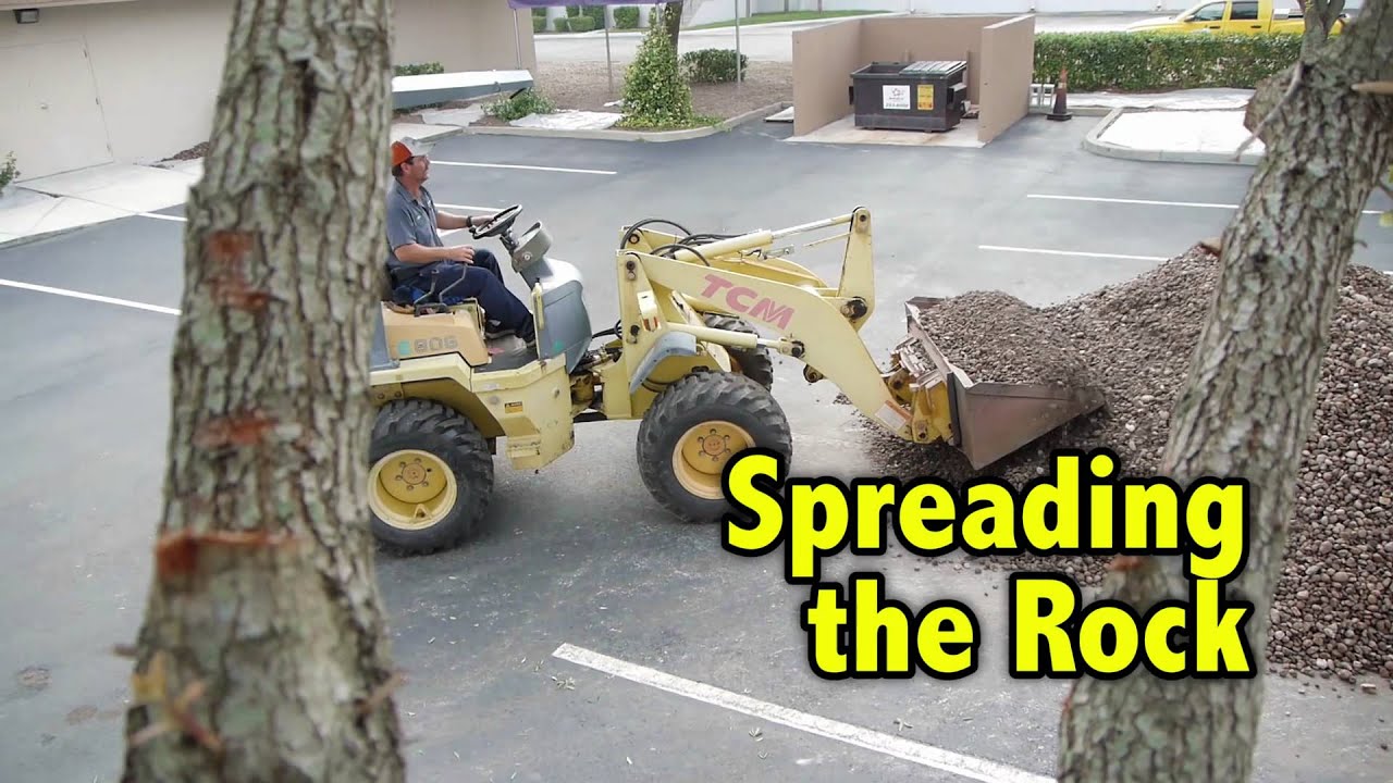 Tan River Rock Installation in Orlando by Landscape Supply
