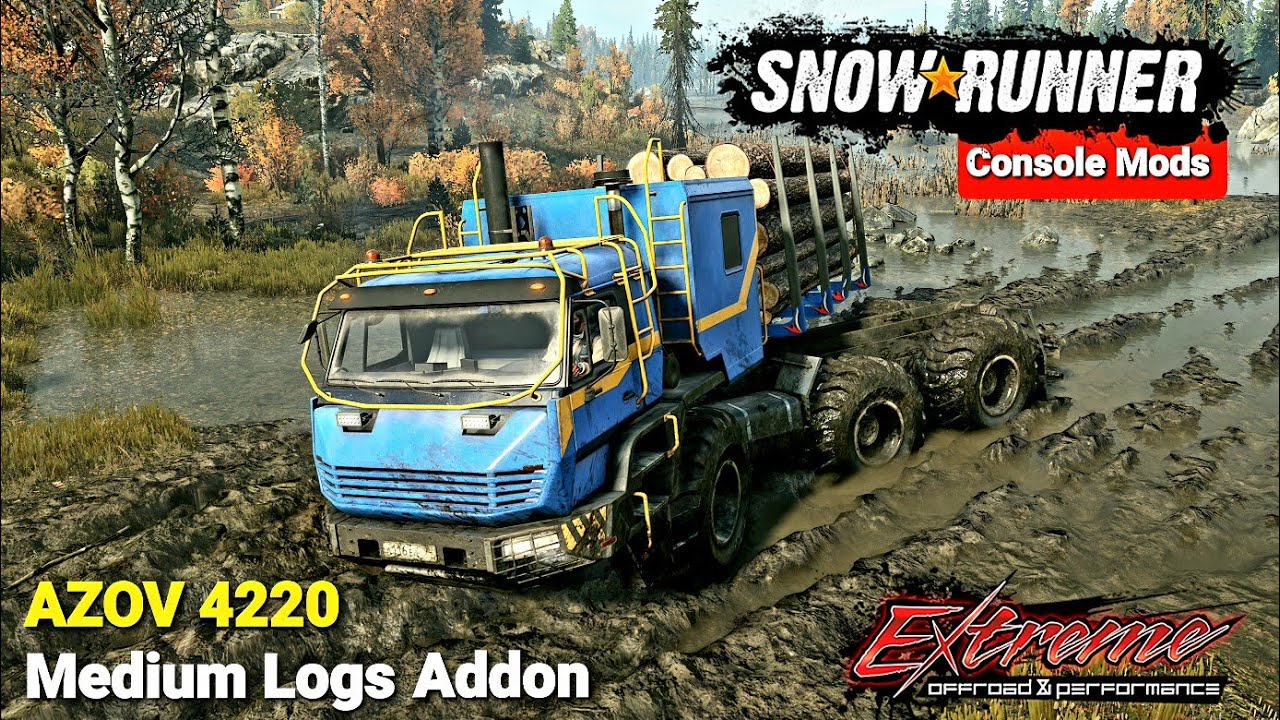 New Truck AZOV 4220 Medium Logs addon In SnowRunner Phase 6 Update