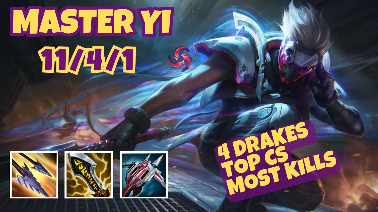 Master Yi - vs Talon - Flawless Win – 4 Dragons, Top CS, Most Kills 🔥