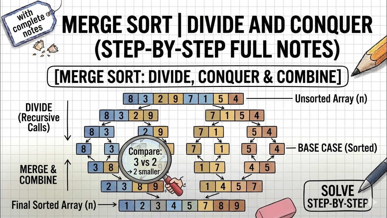 Merge Sort Explained | Divide and Conquer Sorting Algorithm