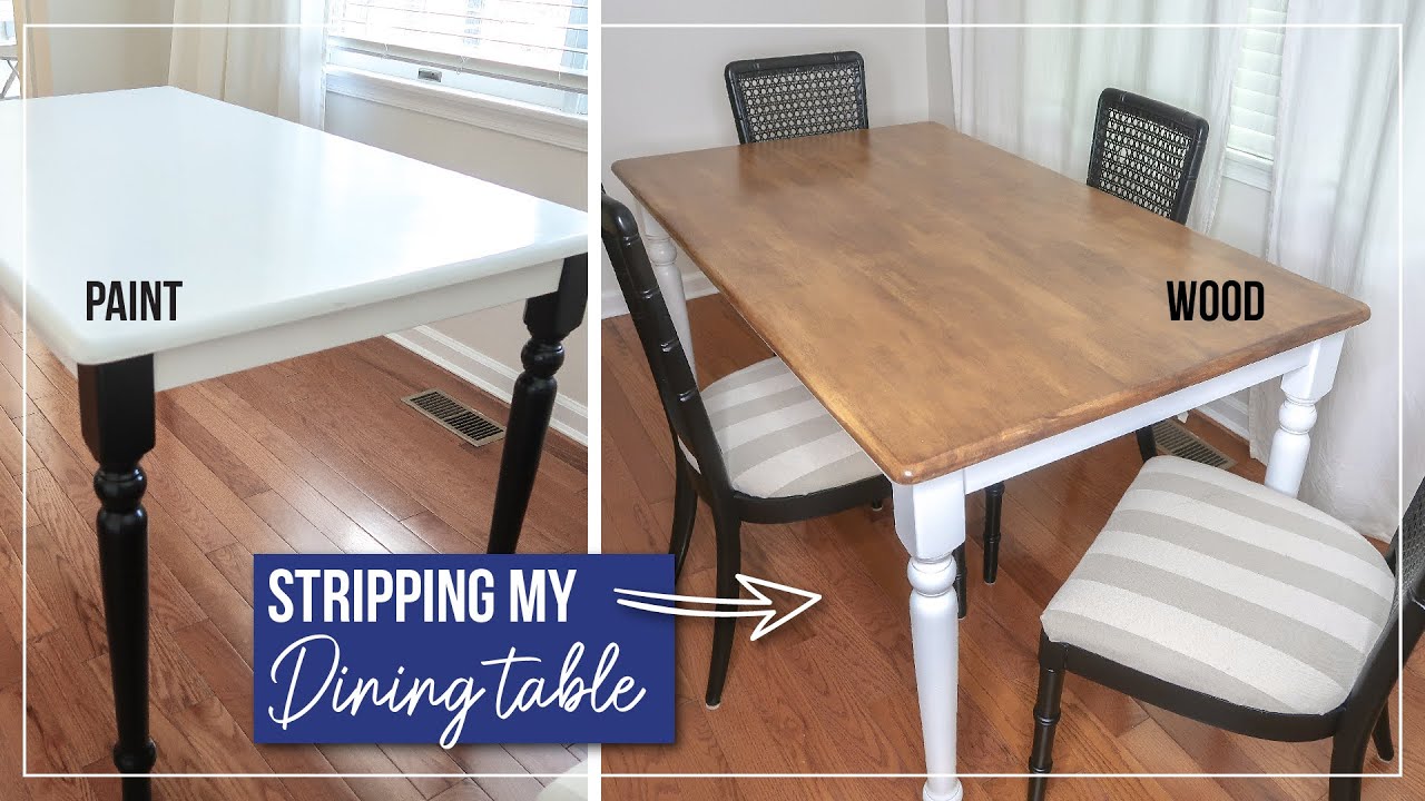 Stripping Painted Furniture | DIY Dining Table Makeover