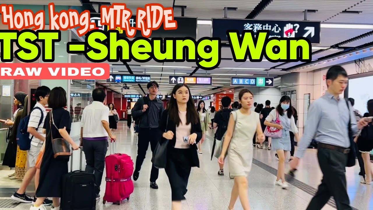 📍Hong Kong MTR ride - Tsim sha tsui to Sheung Wan | 4k HDR #hongkong #tour #travel 