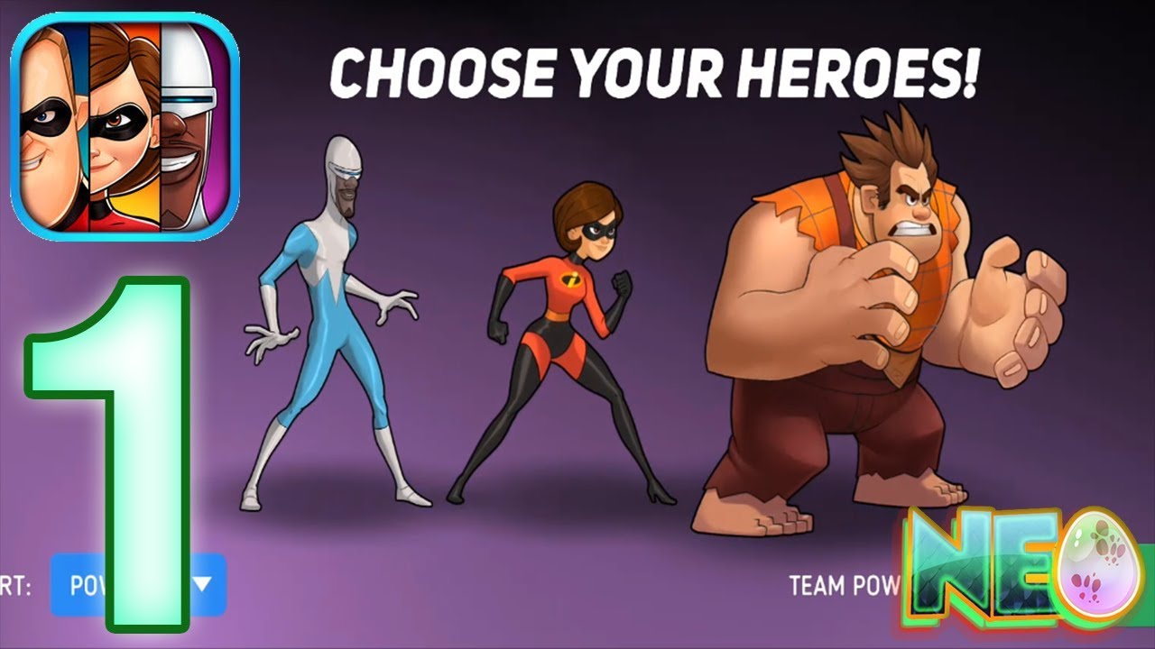 Disney Heroes: Battle Mode Gameplay Walkthrough Part 1 - Let's Save The Heroes! (iOS, Android)