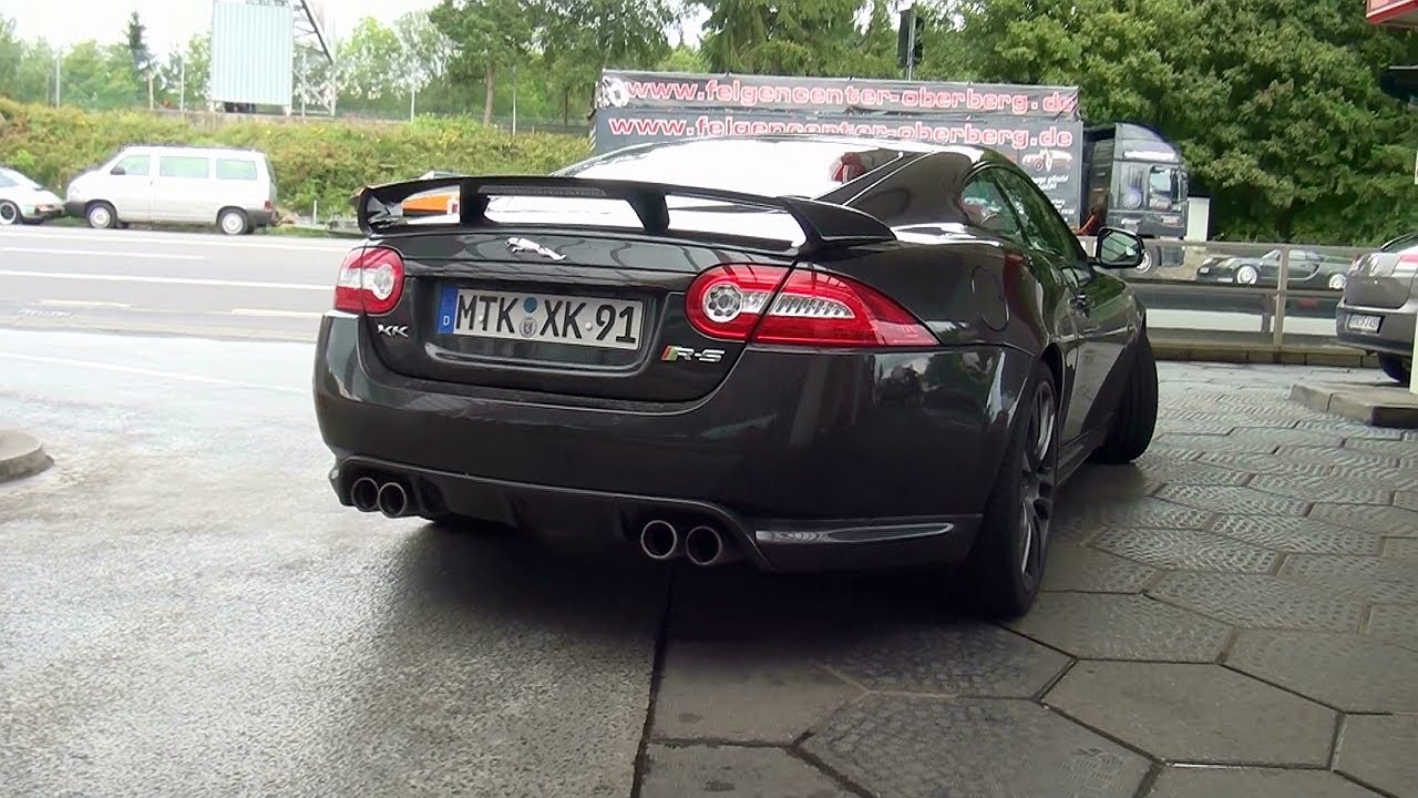 Jaguar XKR-S 2012 LOUD sound! Fast acceleration!