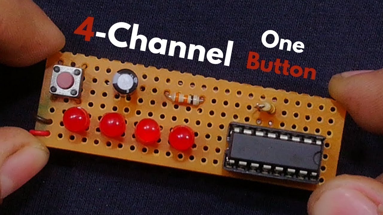 Simple CD4017 Project | 4-Channel Decade Counter