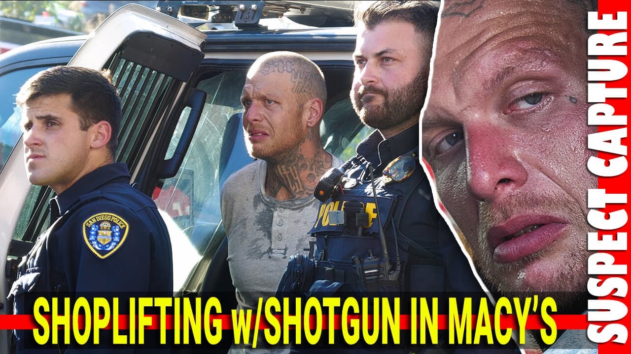 Macy's Shoplifter Caught, Pulls Double Barrel Shotgun on Staff | Mission Valley | 20241120 (4K)