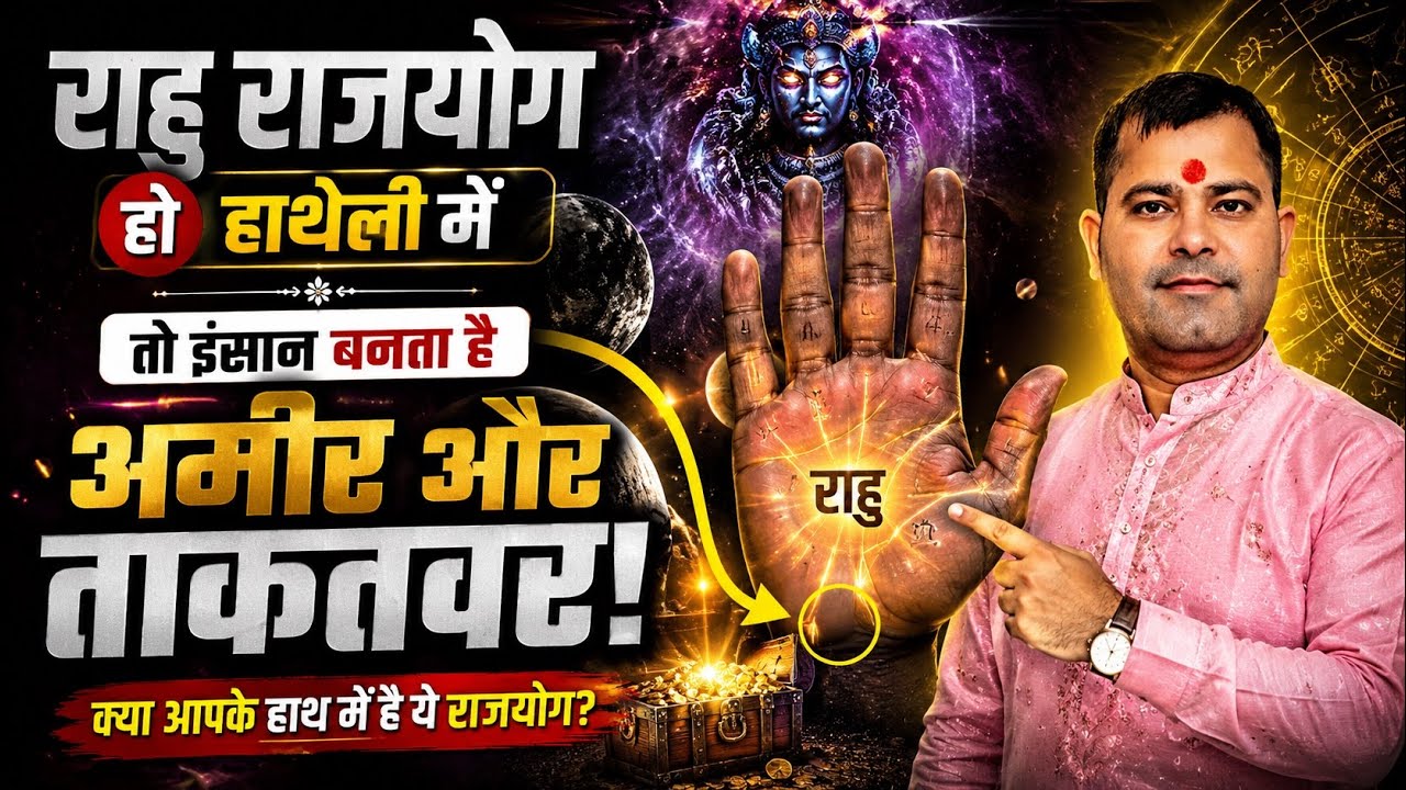 Rahu Rajyoga Palmistry | Your Lucky Rahu On The Palm | Learn Palmistry Specific Point | Palmistry