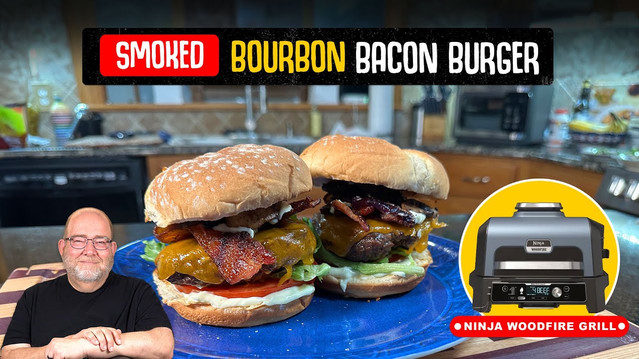 How to Make Smoked Bourbon Bacon Burgers on the Ninja Woodfire Grill