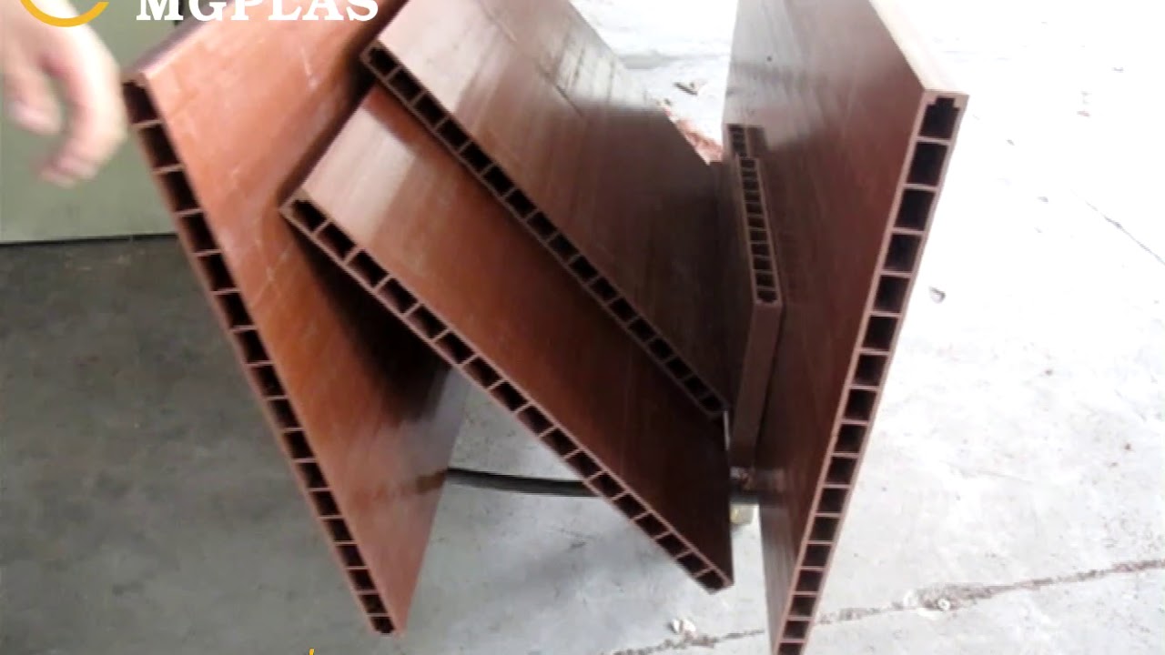 wpc door board extrusion line for wood plastic composite wide board (2019, 3 steps)