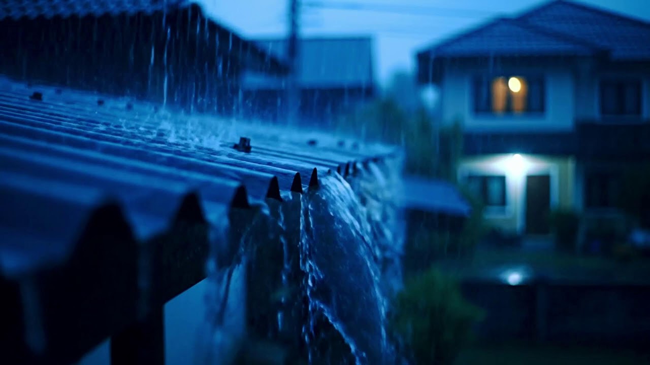 Midnight Tin Roof Symphony: Heavy Rain Pouring Gently Through the Night for Deep, Peaceful Sleep 218