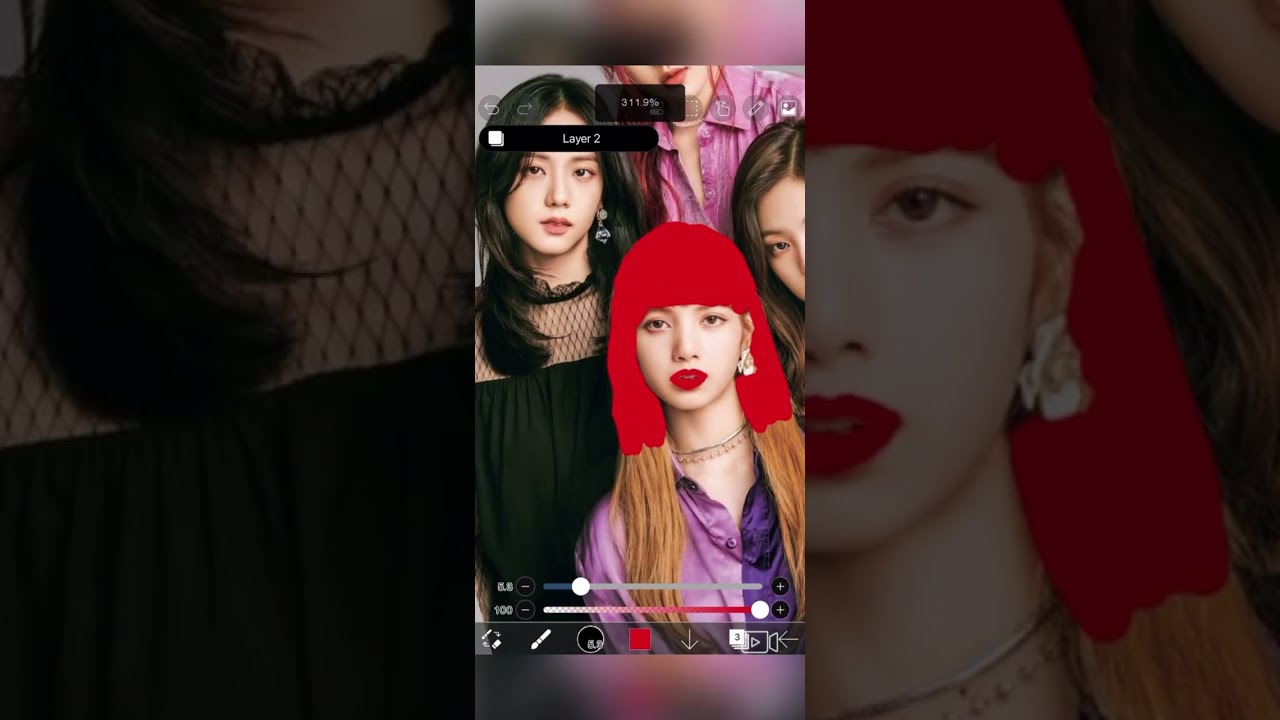 USA Flag on BLACKPINK Member’s Hair!🇺🇸🎨 | Ibis Paint X Blackpink
