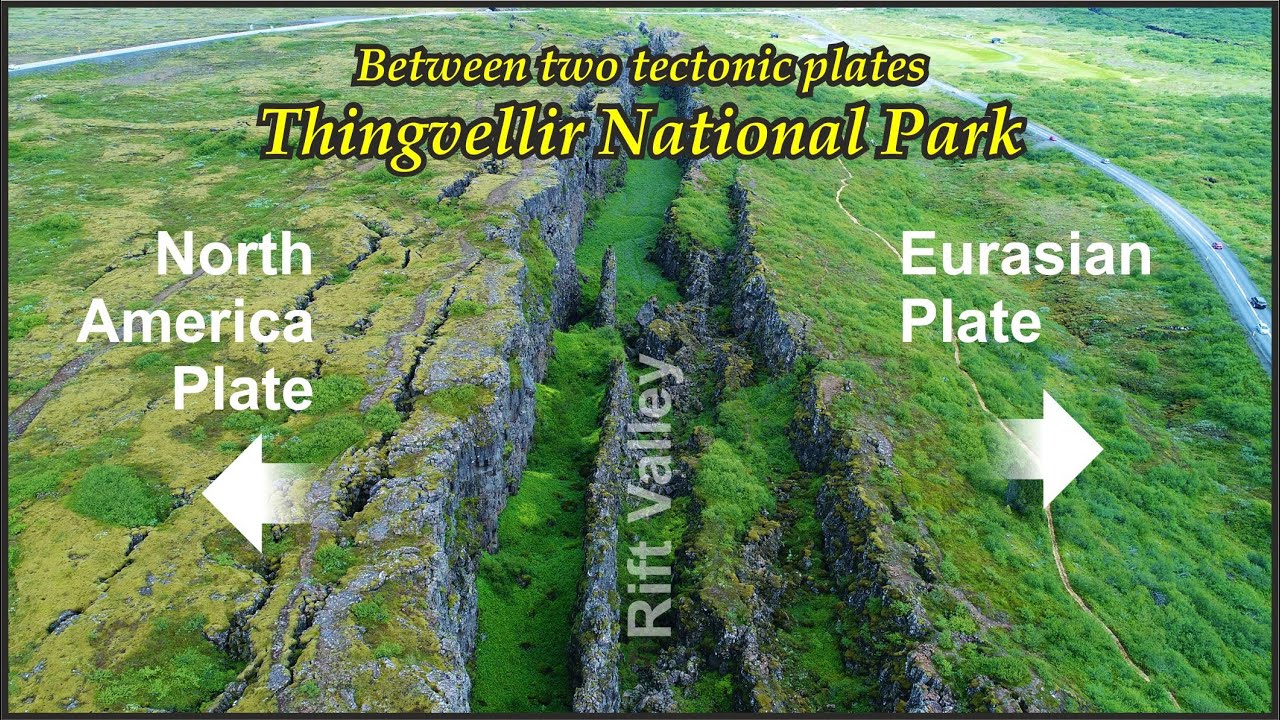 Thingvellir National Park, between two tectonic plates (Iceland)