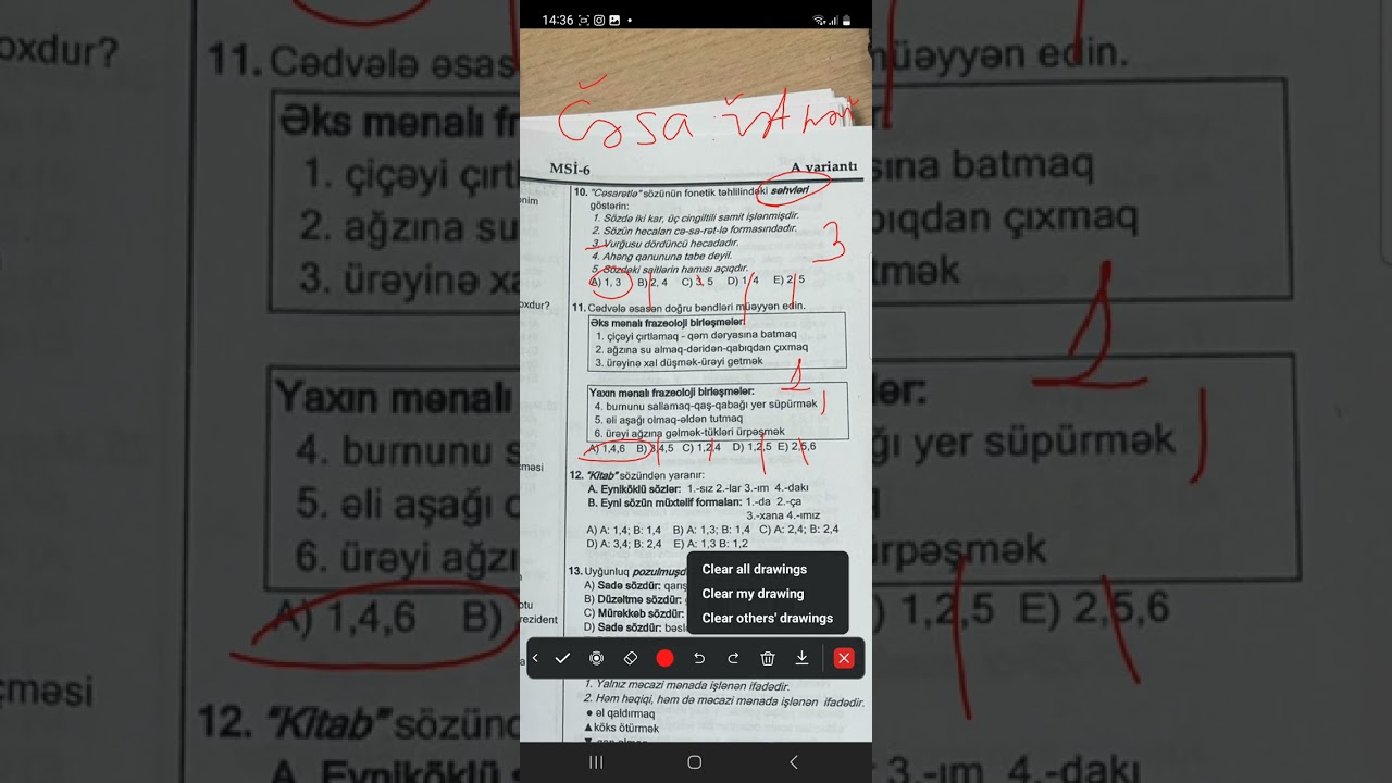 13.04.2025 Dəyanət MSİ-6 variant A izahlar
