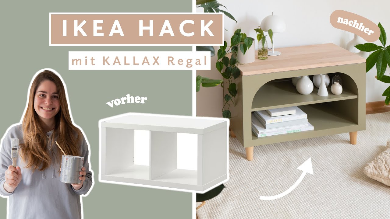 EXTREM Ikea Hack Makeover | KALLAX Regal mit Einsatz & Streichen verschönern