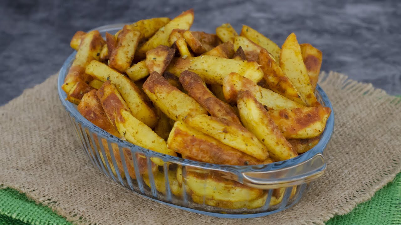 DIŞI ÇITIR İÇİ YUMUŞACIK FIRINDA PATATES KIZARTMASI TARİFİ - FIRINDA PATATES KIZARTMASI
