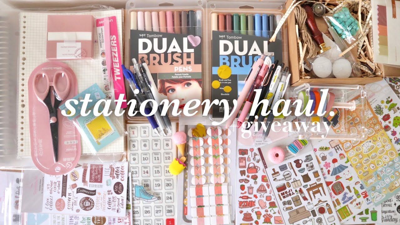 Stationery Haul✨+ ULTIMATE GIVEAWAY! ft. Stationery pal (tombow, pens, stickers, etc.)|Aliah Mae🇵🇭
