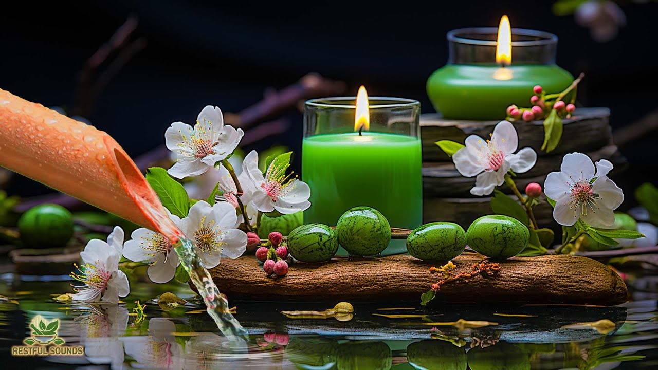 Beautiful Calming Piano Music with Flowing Water Sounds 🌿 Relaxing Meditation & Stress Relief Music