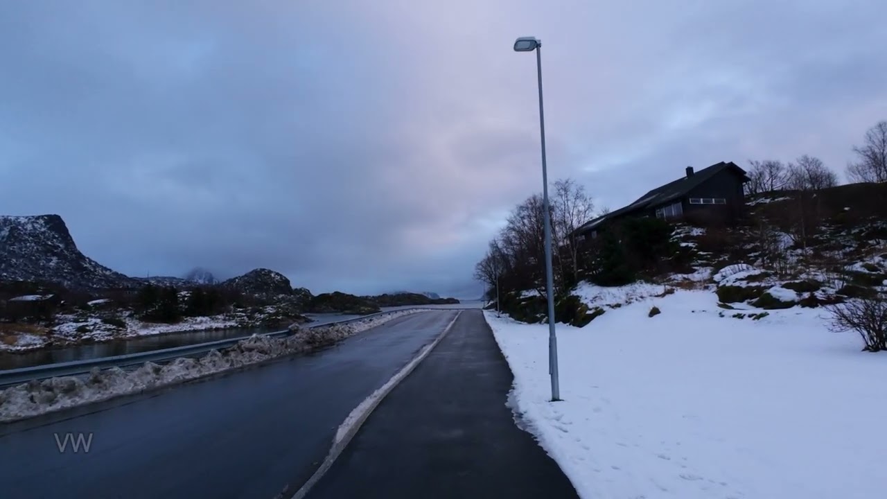 Kabelv&aring;g, Norway (Lofoten Islands) Late Autumn | 4K Walking Tour