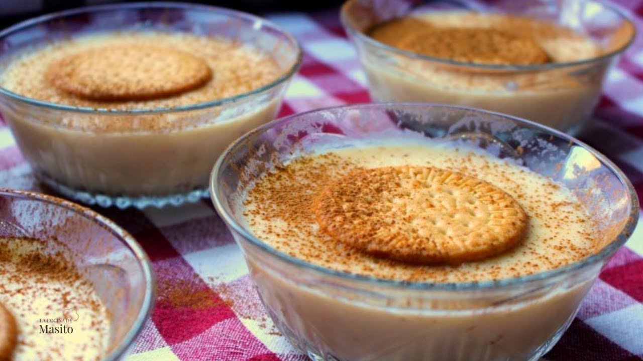Natillas con galletas y sin maicena, caseras, rapidas y baratas